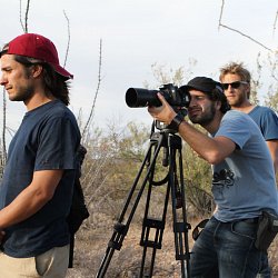 Crew in the desert South of the US / Mexico border