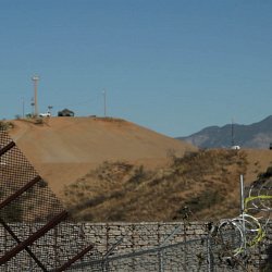 Border fence at Nogales (photo by Marc Silver)