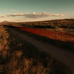 The border wall as seen from the air (photo by Marc Silver)